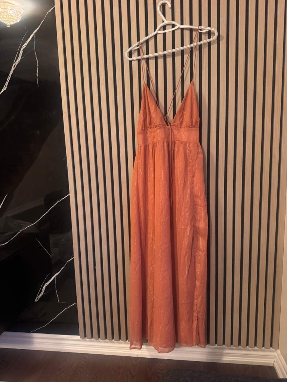 New Cupshe V-Neck Backless Maxi Dress-L - Picture 6 of 6